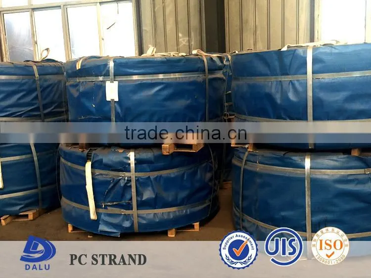 ASTM A416 15.24mm 12.7mm Unbonded Steel Strands Manufacture China