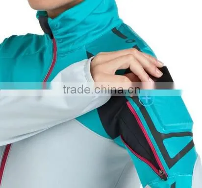 Women's 90% Dri-Fit 10% Spandex Running Jackets with Cell Phone Pocket at Upper Arm, Moisture Wicking Running Wear for Women