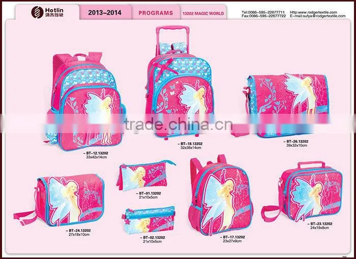 MAGIC WORLD Girls Eminent Trolley Backpack Bag With Wheels