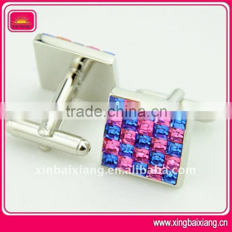 hot sell fashion promotion metal pink cufflink