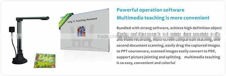 Dual cameras portable USB visualizer for interactive classroom presentation