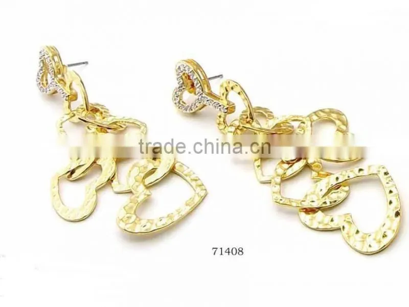 Plated gold heart necklaces