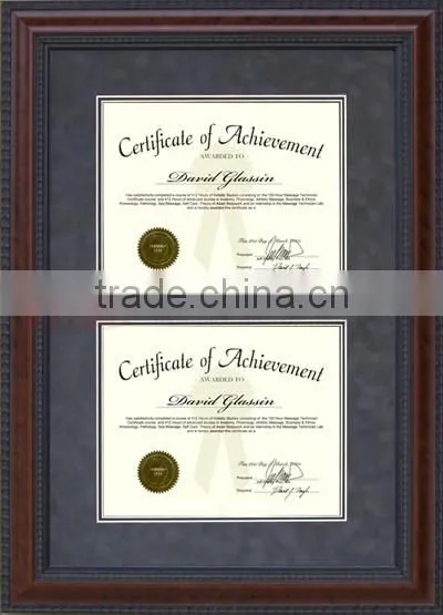 Double Wooden Certificate Frames
