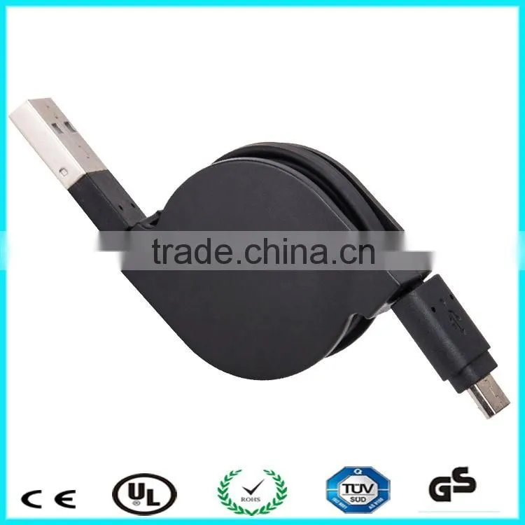 Colorful casing 85cm usb to micro retractable cable