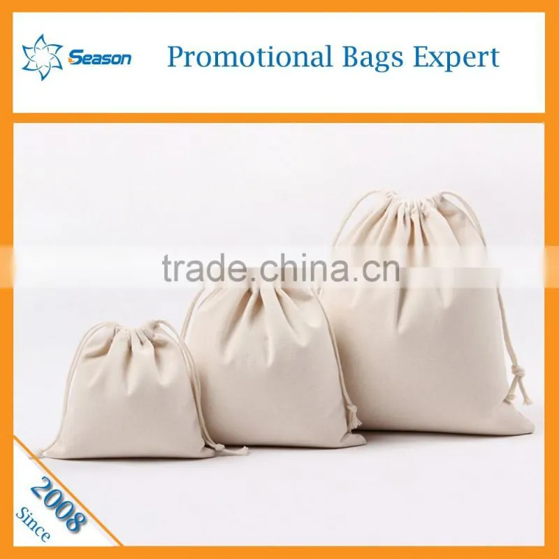 Wholesale promotional drawstring bag cotton backpack bag