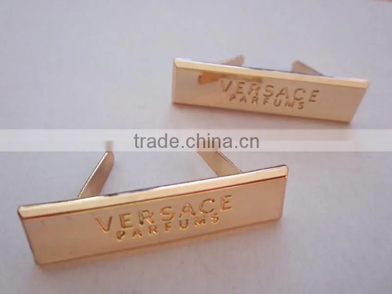 wholesale high quality bulk price handbag wallet metal badge logo plate
