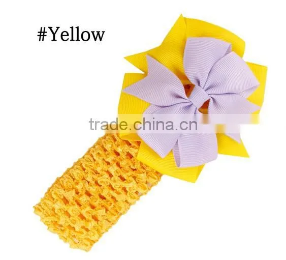 Kids Chiffon Flower Headband Children Accessories Baby Widen Headwear Hair band