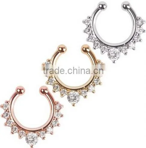 Septum Clicker Surgical Steel Nose Body Ring Hoop Piercing Jewelry Unisex