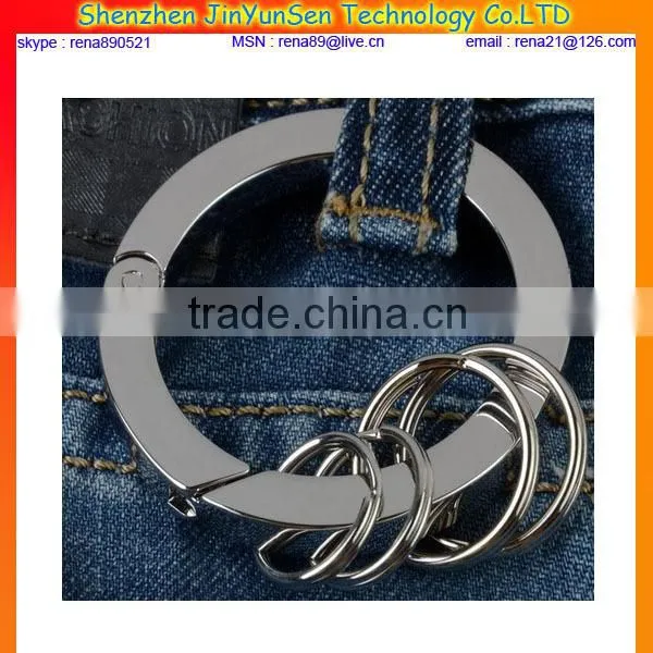 Fashion promotional custom blank plain metal key rings
