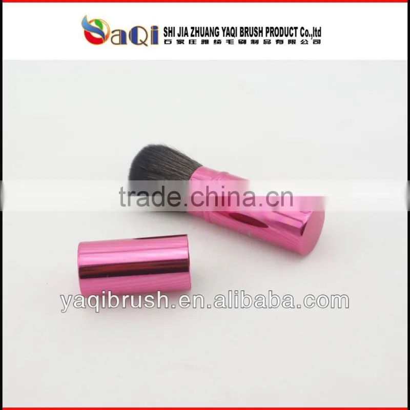 pink retractble powder brush