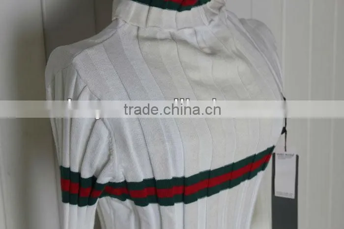 lady's stripes pullover knitted sweater