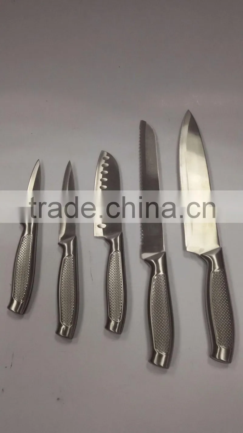6 pcs of kitchen knife set/hollow handle knife/stainless steel knife