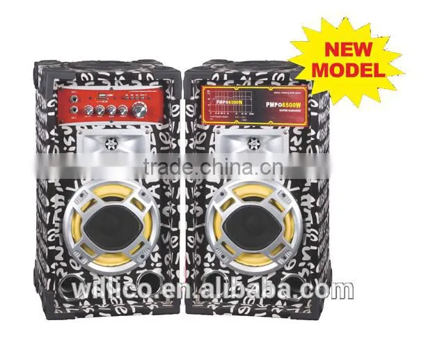 2016 new model 2.0 professional active stage speaker with USB/SD/FM/EQ