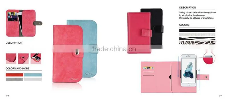 C&T Customized Black Stand Flip Wallet Case PU Leather Cover for Lenovo K5 Note