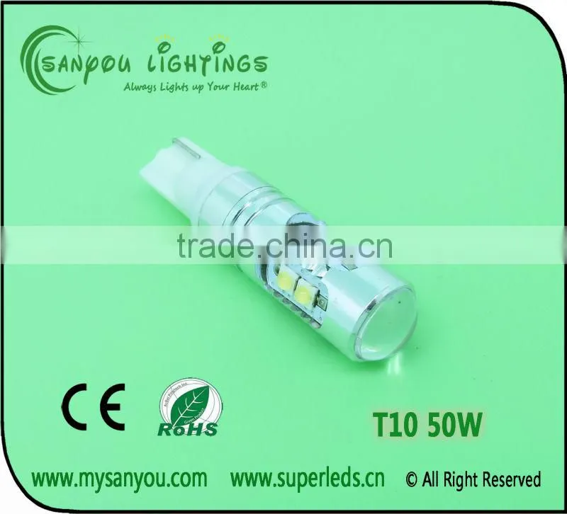 Hotsale T10 10 smd led car light 5630 canbus auto lamp