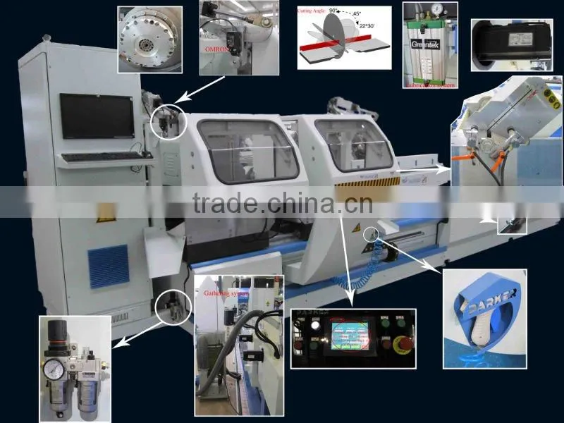 aluminum profile window door Any Angle Double Head CNC Cutting Machine