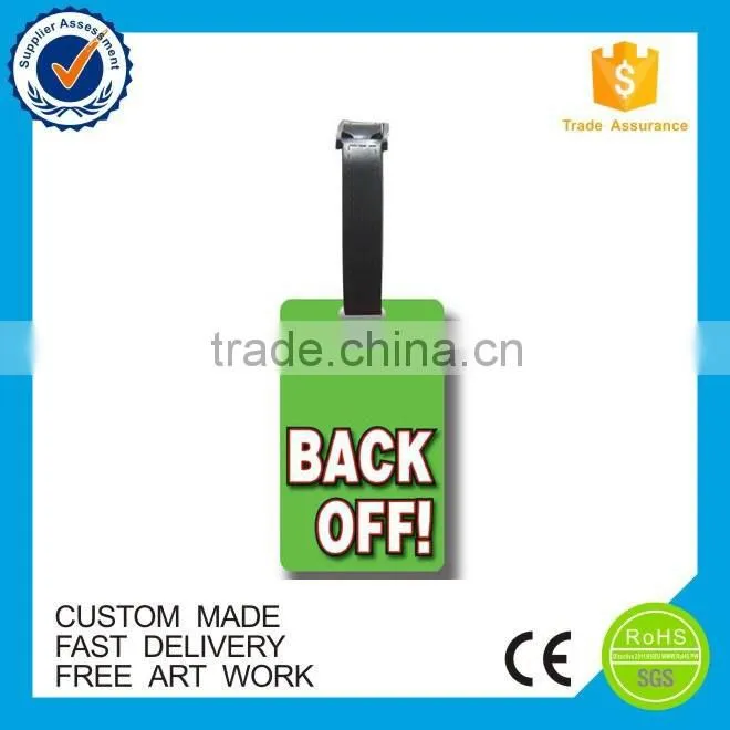 China manufacturer durable fashion pvc luggage tag