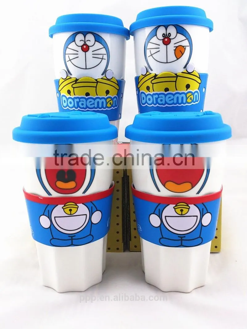 cartoon ceramic mug/adorable water cup/travel mug porcelain tumbler