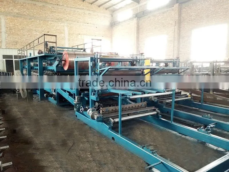 Pu sandwish panel composite machine