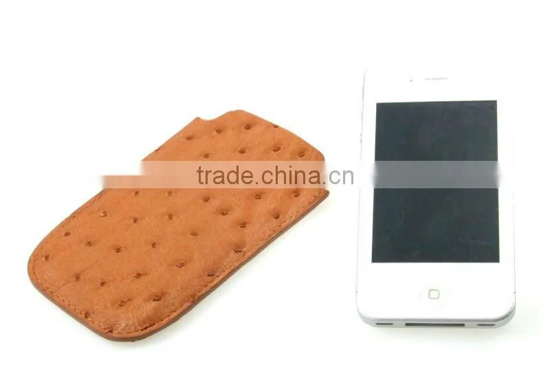 Case for iPhone 4S In PU Ostrich leather