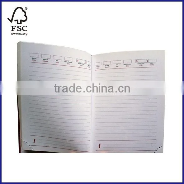 Custom Leather Executive Notebook with Map for 2014