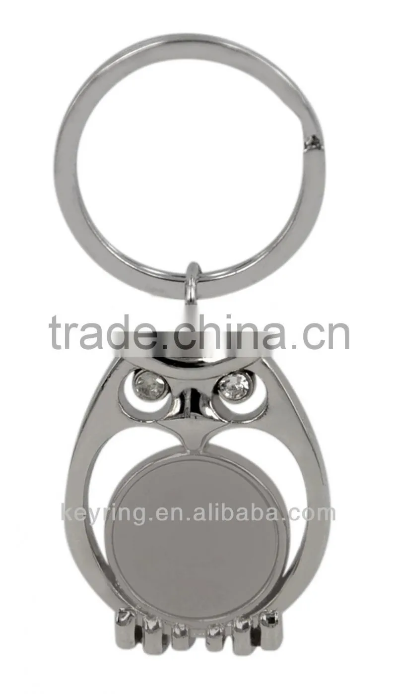 cheap round blank keychain metal