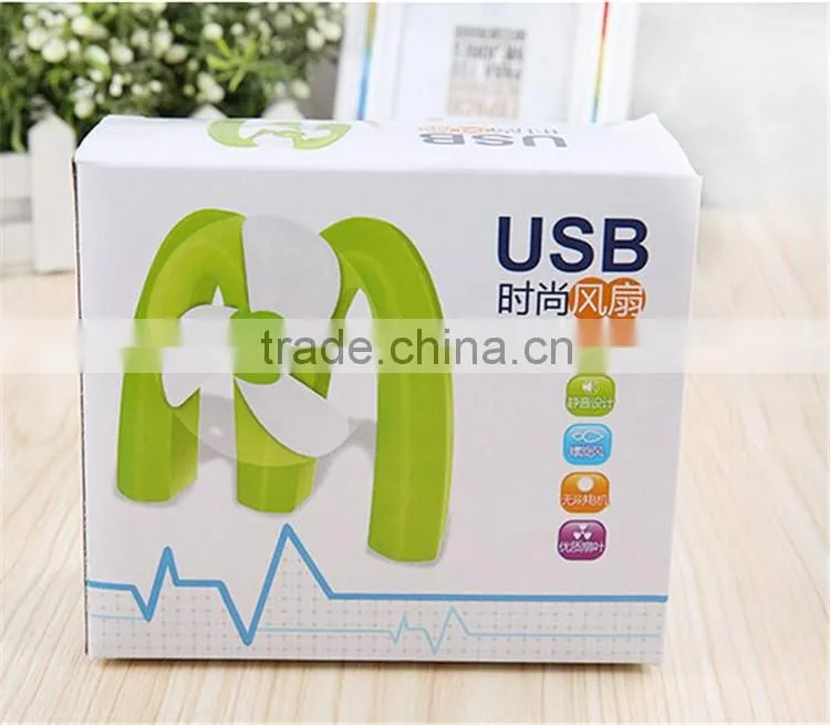 Portable M-Shaped USB Rechargeable Battery Mini Fan For Desktop