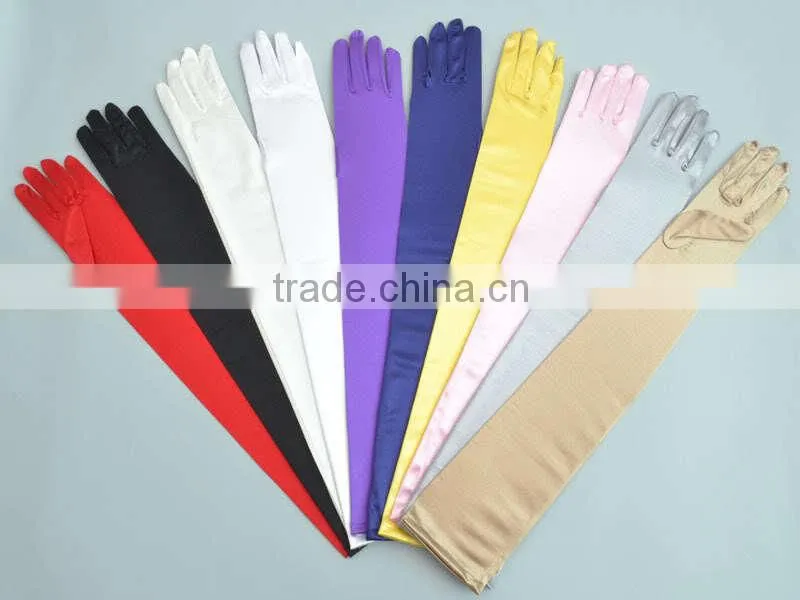 2016 Halloween Costume Accessory Party Supply Black Satin Long Gloves
