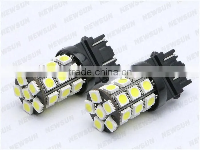 New design Canbus car led light 3157 27SMD car turn light led 3157 P27W-7W led brake light 12V led bulb no warning on dashboard