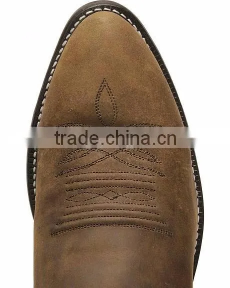 brown full grain distressed leather western cowboy boots wholesale
