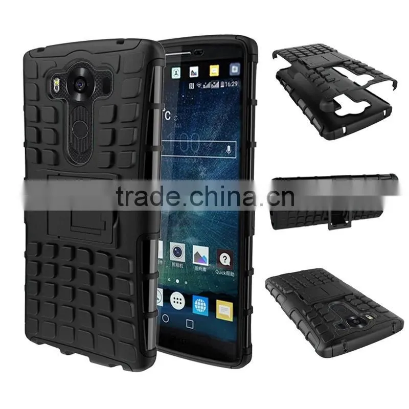 cheap goods from china For LG V10 G4 Pro PC + TPU Shockproof Hard Hybrid Rubberized Kickstand Case, case for lg v10 g4 pro