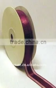 Satin edge organza ribbon in white color