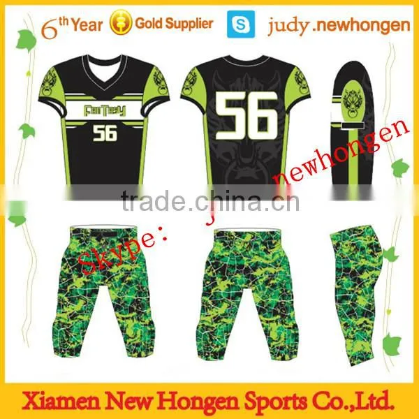 sublimated team set american football shirt, american football shirt made in china