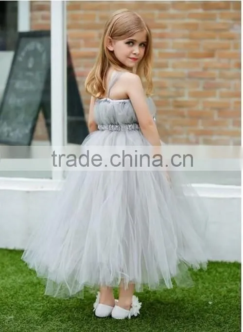 2015 Europe market long lace baby party dress wholesale price sleeveless kids girl tutu dress tutu skirt