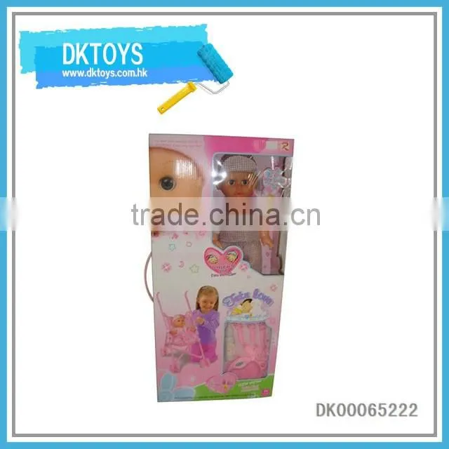 Hot selling doll stroller with IC doll for kid