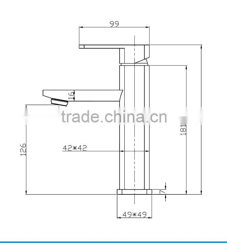 2 Hole Line Type of Water Basin Mixer Taps
