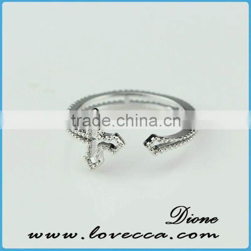 Micro pave setting ring cubic zircon cute star shape jewelry ring wholesale