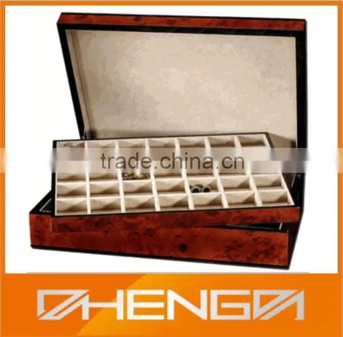 High Quality Customized Made in China Wood Cufflink Gift Box