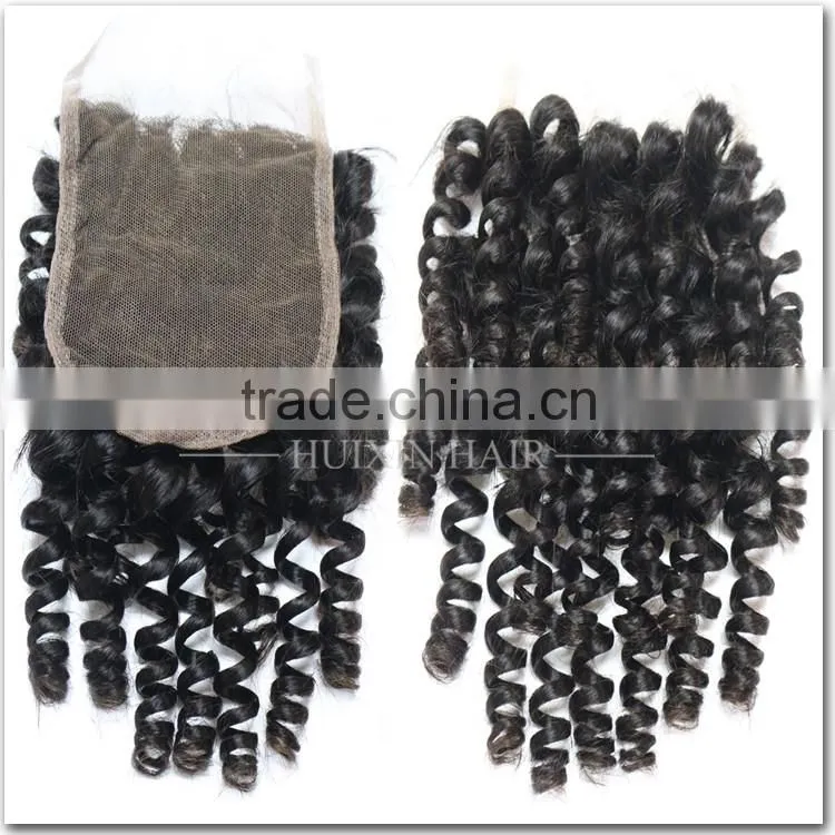 Best Price Top Quality Virgin Brazilian Hair Lace Closure Brazilian Baby Curly Lace Closure