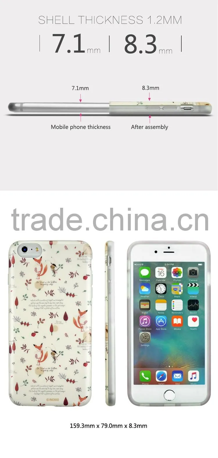 Mobile Accessories Cell Phone Case Custom 3D IMD Printing Soft TPU Back Cover for iPhone 6/6s Plus/7