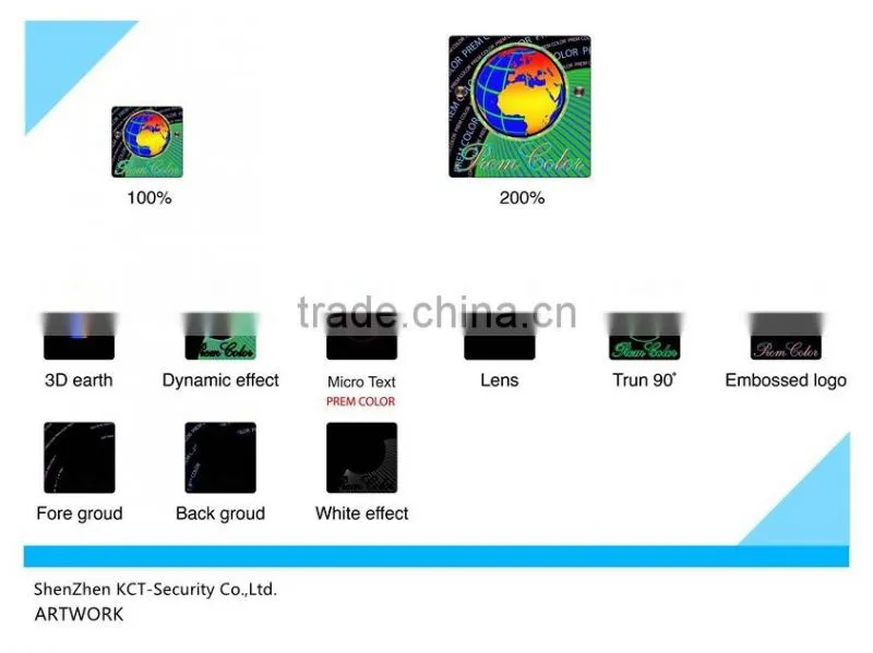 Trade Assurance Cheap custom serial number hologram stickery
