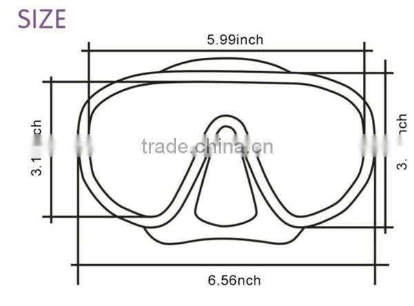 Scuba Diving Mask Snorkel Glasses Set Silicone Swimming Pool Equipment Swimming Accessories 2016 NEW 3 COLORS