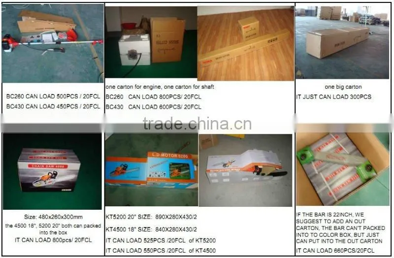 Chinese 2-stroke 43cc Petrol Brush Cutter, Gasoline Grass Trimmer with Nylon Cutter and 3T Blade
