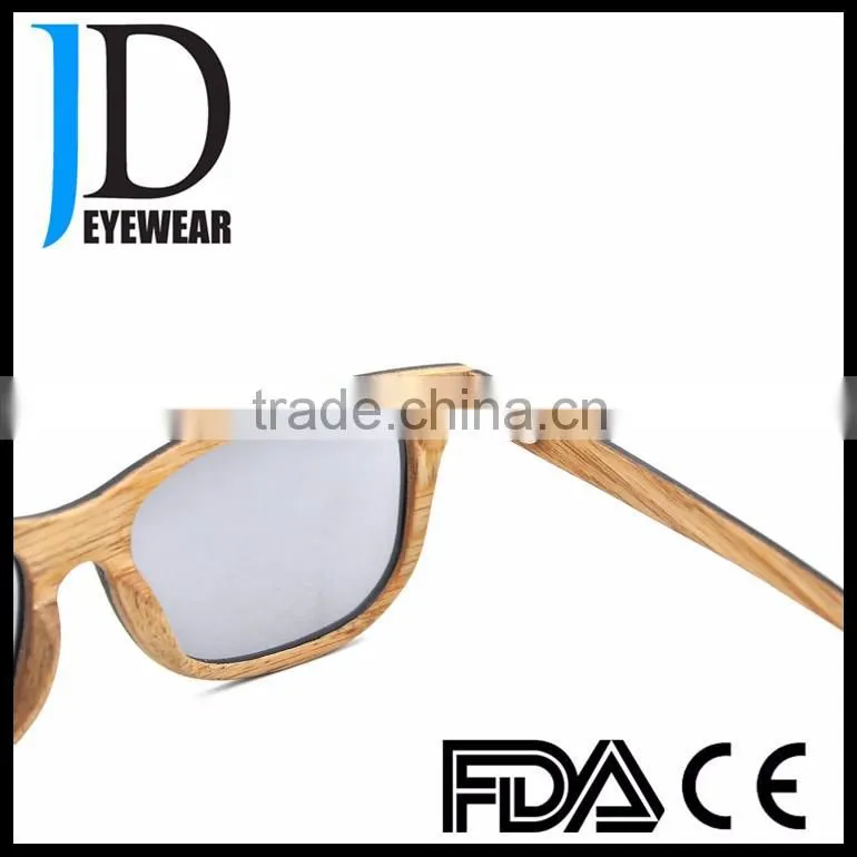 Custom Logo Square Laminated Wood Eyeglasses Polarized Wooden Sunglasses