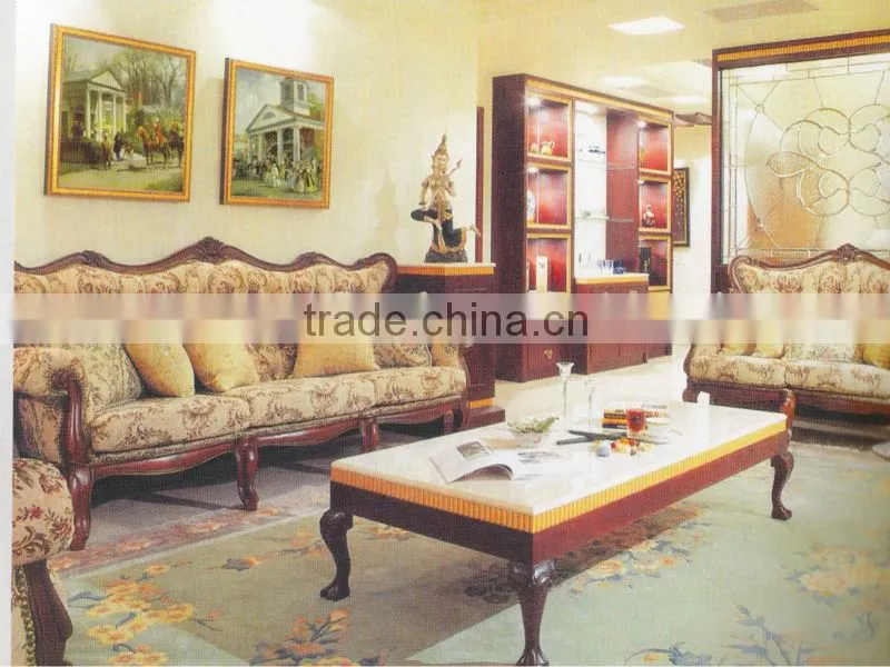 luxury hand carved wood sofa set