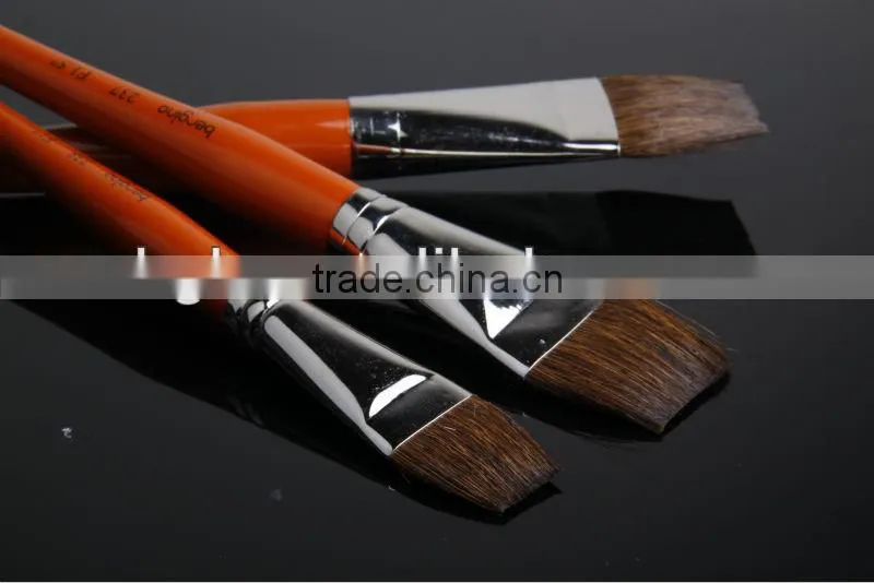 in stock BGN-236 Bergino master professional high qualitty flat shape hose fetlock hair artist brush