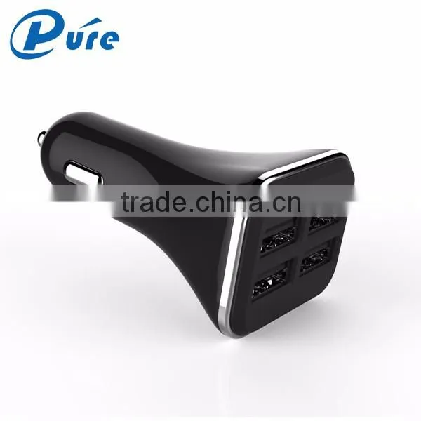 OEM 5.2A/6.8A intelligent recognition car charger premium 4 usb car charger for mobile phones