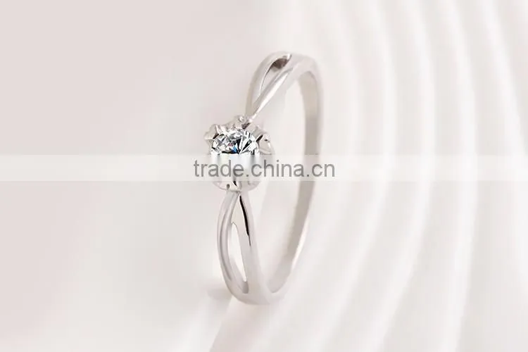Lucury plating new fashion wedding diamond platinum rings