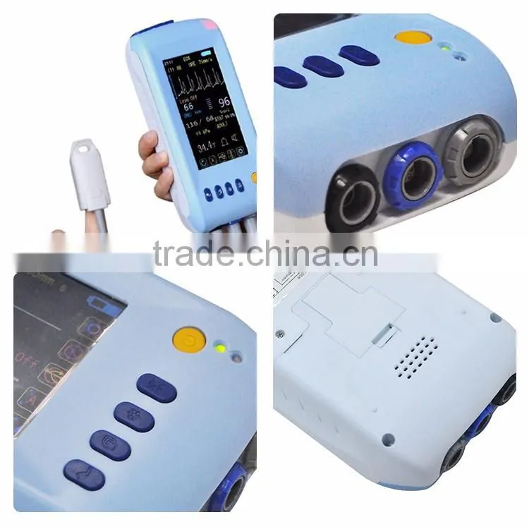 factory price!!! Touch Screen 7 Inch Handheld multi-parameter Patient Monitor RPM-8000B