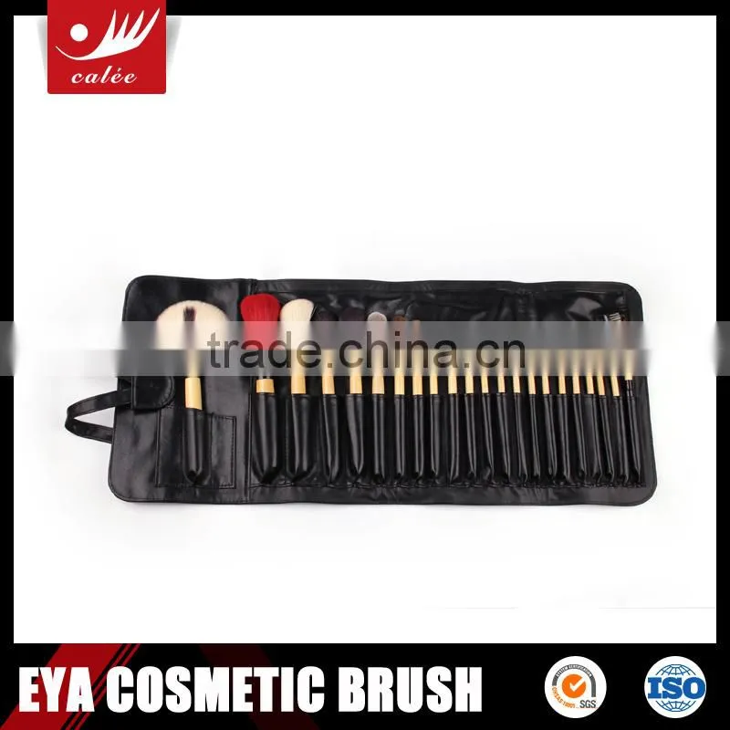 22 pcs Professional animal hair makeup brush set with classic black bag